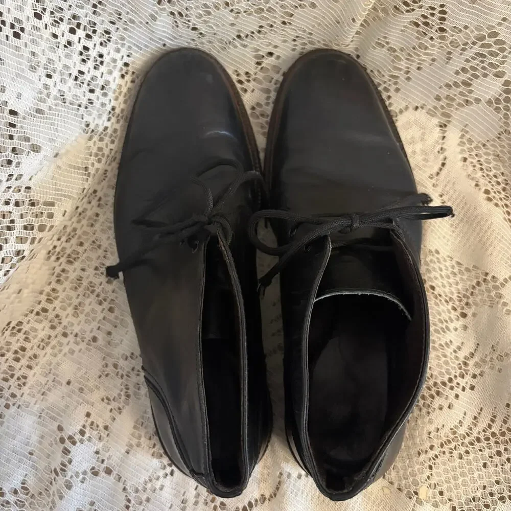 Johnston & Murphy 1850 Men's US 10.5 Black Leather Chukka Boots